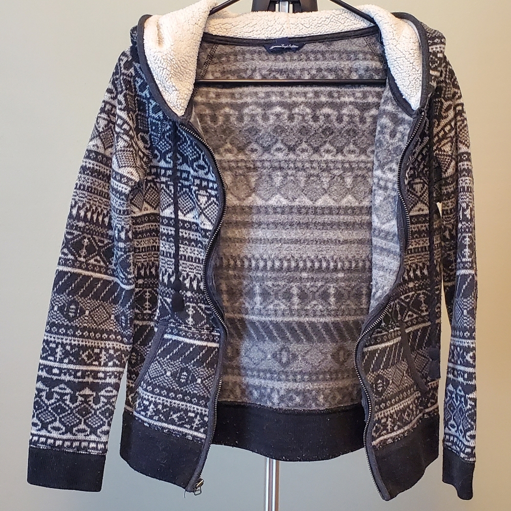 American Eagle Fleece Zipped Hoodie